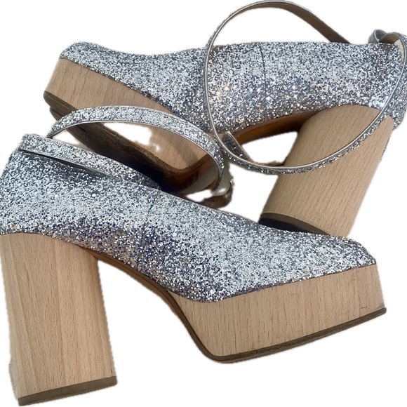 Mason Margeiela Paris split toe, crushed crystal smashed, thick round heel , 39 - Picture 2 of 16